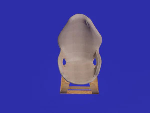 armwholes wooden and cotton armchair 3D Model