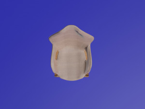 armwholes wooden and cotton armchair 3D Model