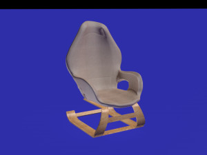 armwholes wooden and cotton armchair 3D Model