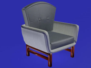 poltrona de veludo astrar Modelo 3D