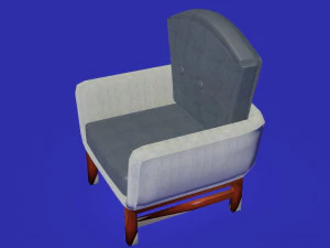 poltrona de veludo astrar Modelo 3D