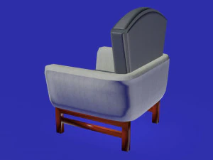 poltrona de veludo astrar Modelo 3D