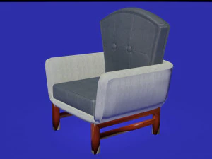 poltrona de veludo astrar Modelo 3D