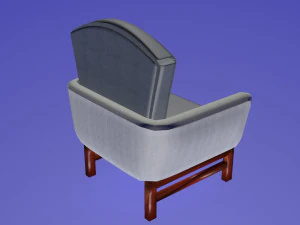poltrona de veludo astrar Modelo 3D