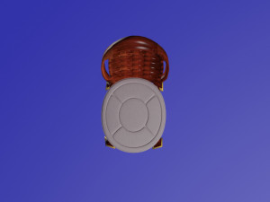 checker backside wooden and fabric chair 3D Model