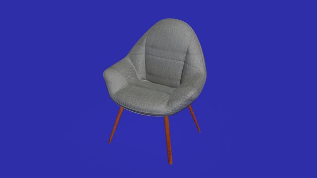 comfortable dining chair 3D Model .c4d .max .obj .3ds .fbx .stl .blend 