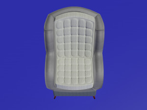 dark grey and white cotton armchair 3D Модель