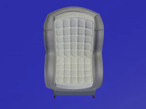 poltrona de algod&atilde;o cinza escuro e branco Modelo 3D