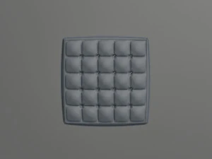 pufe cinza escuro e branco Modelo 3D