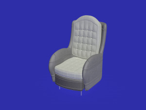 elegant compact armchair 3D 모델