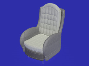elegant compact armchair 3D Model