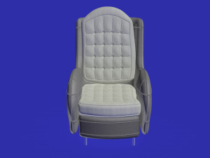 elegant compact armchair 3D Model