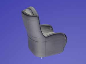 elegant compact armchair 3D Model