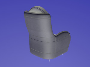 elegant compact armchair 3D Model