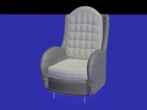 elegant compact armchair 3D Model