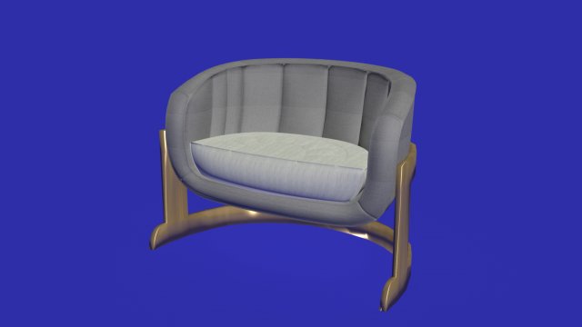 hemispherical middle sofa settle 3D Model .c4d .max .obj .3ds .fbx .stl .blend 