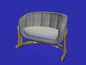 hemispherical middle sofa settle 3D 모델