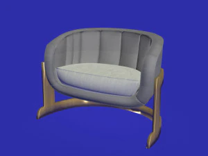 sof&aacute; central hemisf&eacute;rico Modelo 3D