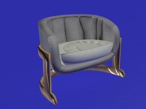 hemispherical middle sofa settle 3D Model