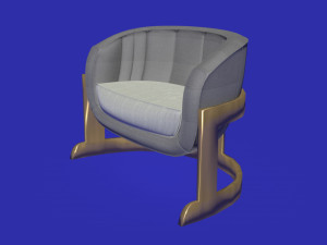 hemispherical middle sofa settle 3D Model