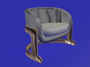 hemispherical middle sofa settle 3D Model