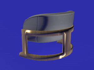 hemispherical middle sofa settle 3D Model