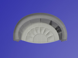 hemispherical middle sofa settle 3D Model