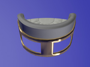 hemispherical middle sofa settle 3D Model