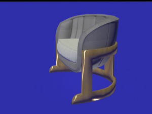 hemispherical middle sofa settle 3D Model