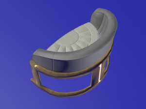 hemispherical middle sofa settle 3D Model