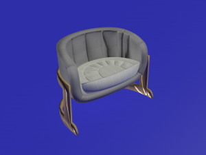 hemispherical middle sofa settle 3D Model