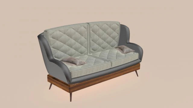 inverted square patterned nordic sofa 3D Model .c4d .max .obj .3ds .fbx .stl .blend