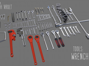 kitbash vault tools wrenches 3D 모델