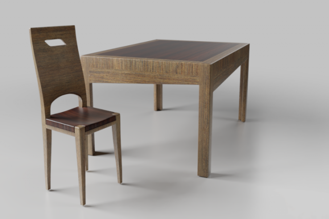 tablechair Model 3D .c4d .max .obj .3ds .fbx .stl .blend 