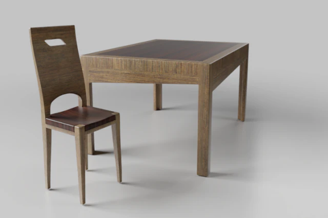tablechair 3D Model .c4d .max .obj .3ds .fbx .stl .blend 