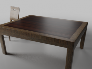 tablechair Model 3D