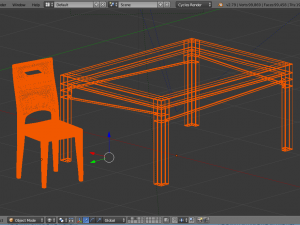 tablechair Model 3D
