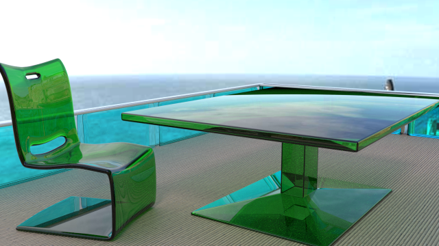 plastic chair and table 3D Model .c4d .max .obj .3ds .fbx .stl .blend 