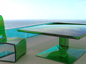 plastic chair and table 3D Модель
