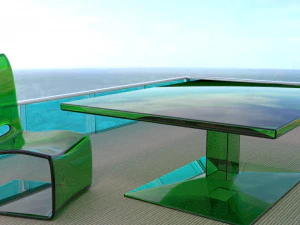 塑料椅子和桌子 3D 模型