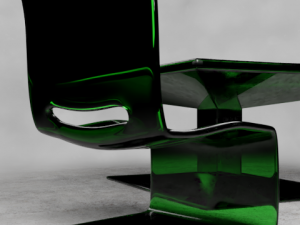 plastic chair and table 3D Model