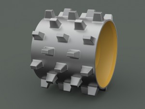 Part tractor wheel vehicle compactor 3D Model