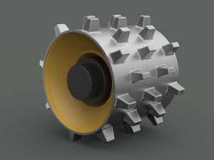 Part tractor wheel vehicle compactor 3D Model