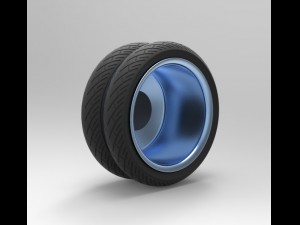 Double wheel 3D-Modell