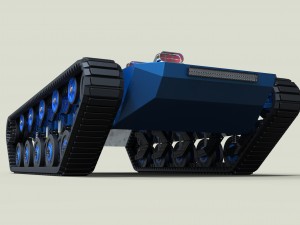 Muscle car on tracks Modelo 3D