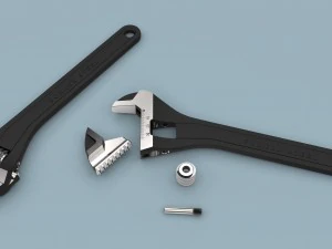 Kunci pas yang bisa disesuaikan Model 3D