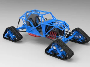 मैट्रैक सस्पेंशन ट्रैक के साथ छोटी गाड़ी 3D मॉडल