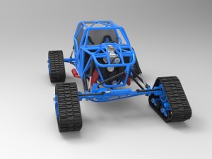 Buggy with mattracks suspension tracks 3D Model