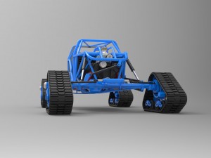Buggy with mattracks suspension tracks 3D Model