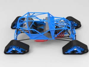Buggy with mattracks suspension tracks 3D Model
